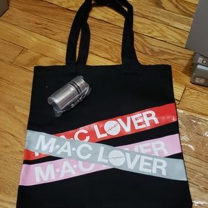 Mac cosmetics tote bag and lipstick holder